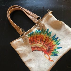 Montana West Handbag Native American Headdress Print